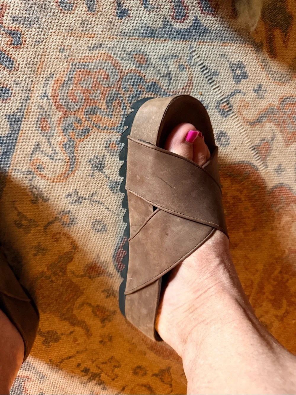 Free People Jeffrey Campbell brown Sandals Gold Logo